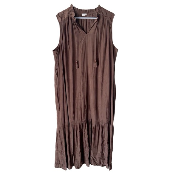 Chico's Dresses & Skirts - Chico's Dress Women's 20 XXL 4 Brown Maxi Peasant Granola Girl Bohemian Boho